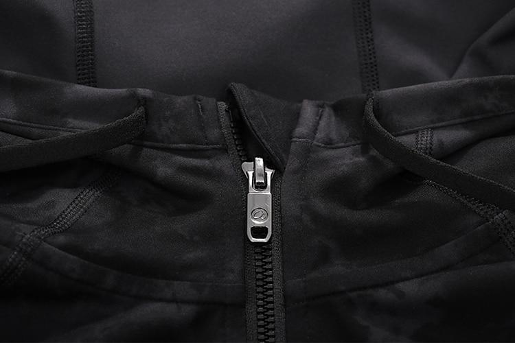 Hooded Workout Track Running Jacket - Full Zip Hoodie Jacket